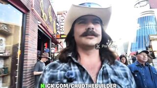Mr.Chud shows how often he gets pressed while doing Irl content in Down Town Nashvill