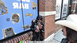 Mr.Chud shows how often he gets pressed while doing Irl content in Down Town Nashvill