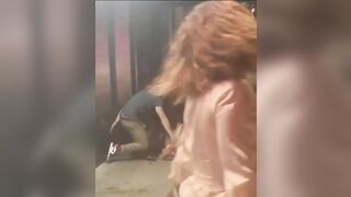 Hookers fighting in front of Nightclub gets Violent Quickly