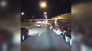 Fuel Tanker Driver Falls Asleep on the Highway..Catastrophe