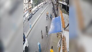 Venezuelan Girl about to get on the Bus does not even see Death Coming (Driver was only 16)