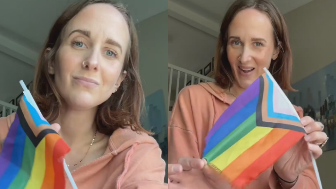 Leftist mother accidentally admits that kids are innocently attracted to Pride flags because they are colorful