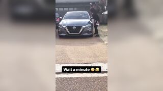 Crazy but Cute Black Girl Screwdrivers her Ex's Car to the Encouragement of her Friend