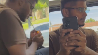 Passenger confronts a man for allegedly smoking fetty on a public bus in Los Angeles