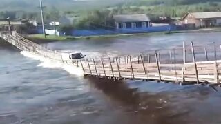 This is a useable Wooden Bridge but Would you Cross it with a Heavy Truck?