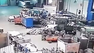 Machine Malfunctions and throws Body Parts and Blood all Over the Factory (See Description)