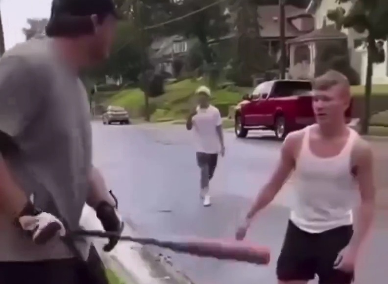 Losing a fight when you have a weapon is embarrassing