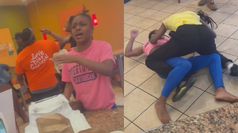 A wild fight breaks out at a local Popeye’s in Boston
