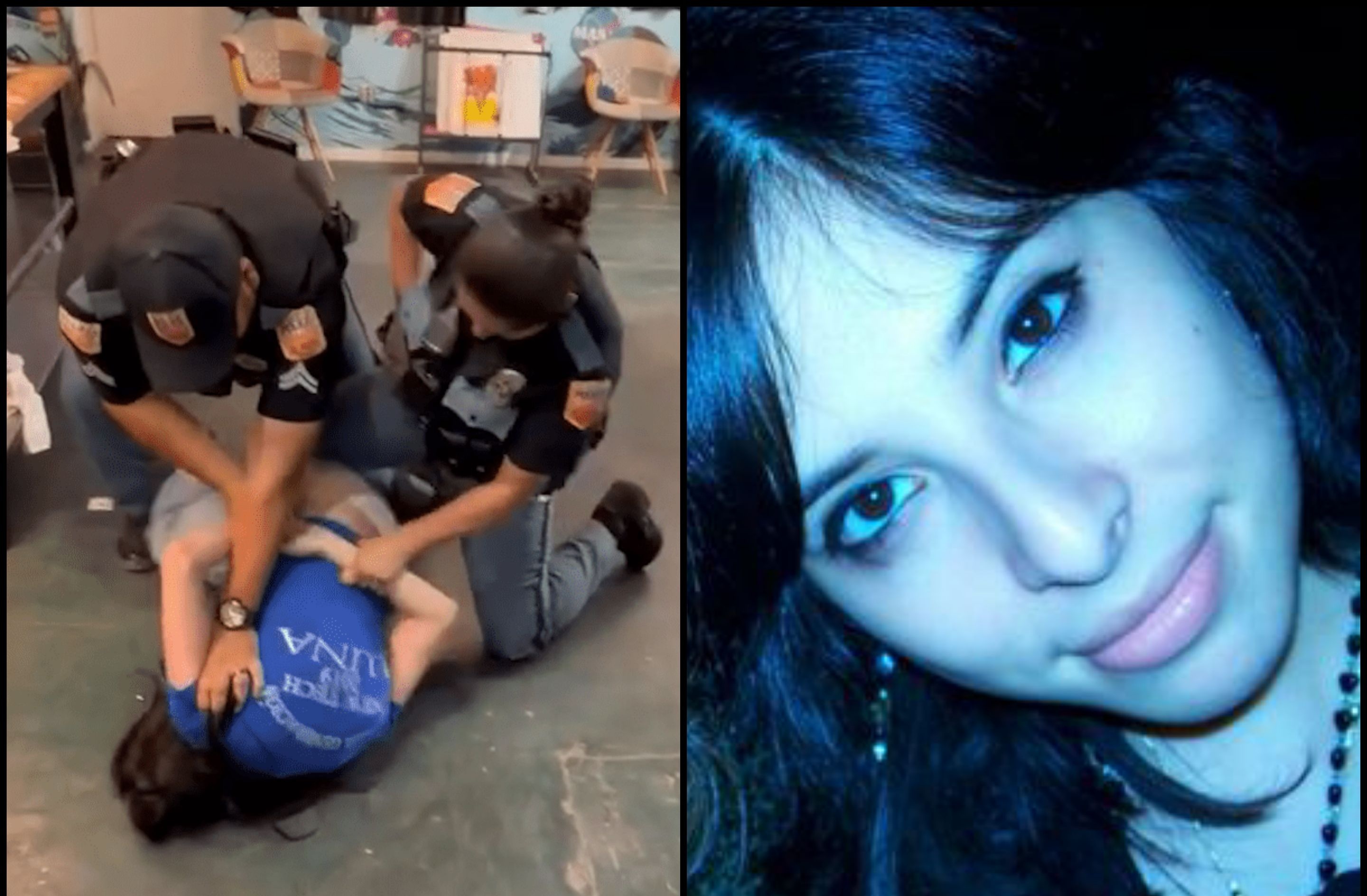 Female officer seen punching Fewoman in the face during retail shop arrest in El Paso