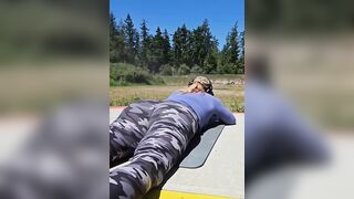 2023 Recoil Compilation of Big Butt Jiggling as She Fires, Loves High Powered Weapons