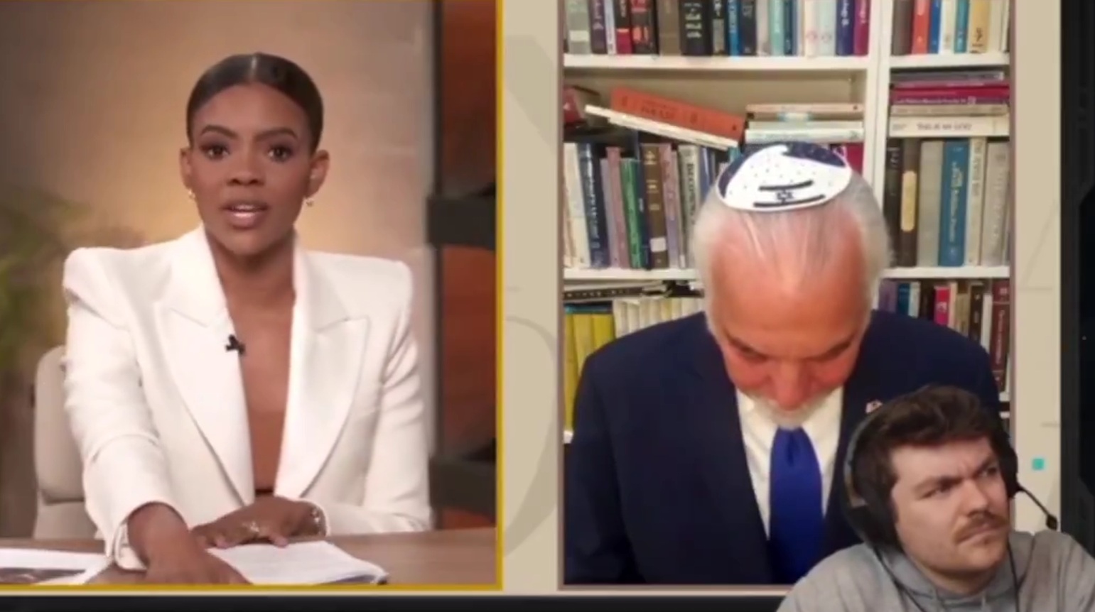 Nick Fuentes and Candace Owens join forces to shut down jewish supremacist unholy rabbi.