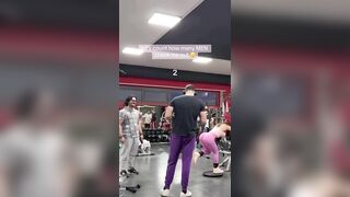 Hot Girl at Gym sets Up Camera to See how many Guys Check Her Out, but wears Sexy