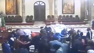 Catholic Priest is Attacked by Psycho in Middle of Church Service