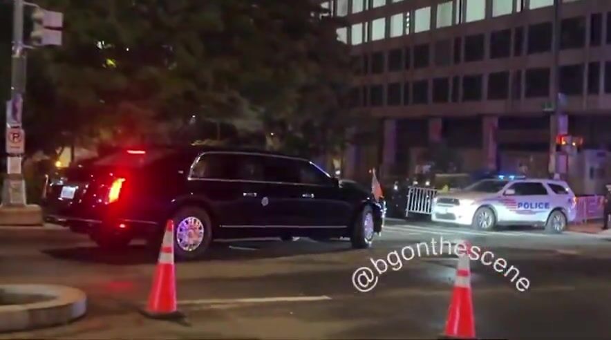 Dummy tries to run up on Trump's motorcade after the assassination attempt