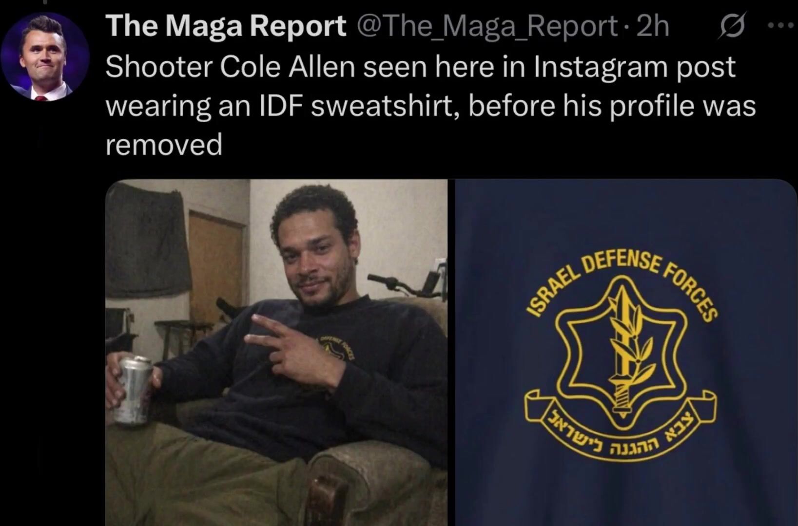 Why did the shooter Cole Allen have an IDF shirt?