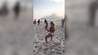 Worldly Perfect View...Brazil in Rio Statue, and Brazilian Football Girls on the Beach