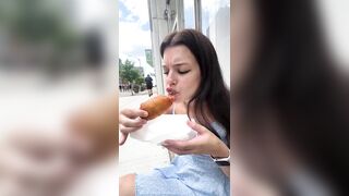 Woman Tries All Sorts of Pickle Products at Festival