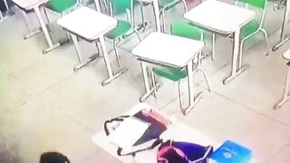Mass Knife Attack in Classroom, Kid Kills Teacher, then Goes After Others