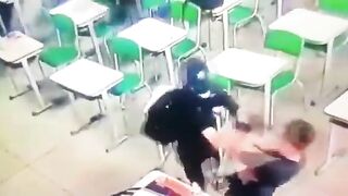 Mass Knife Attack in Classroom, Kid Kills Teacher, then Goes After Others