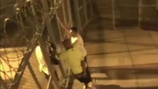 Organized Prison Murder..Visitor on other Side of Fence Murdered. Inmate instantly gives Himself Up
