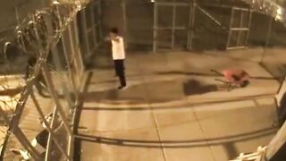 Organized Prison Murder..Visitor on other Side of Fence Murdered. Inmate instantly gives Himself Up