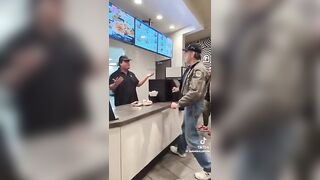 Male Karen Slaps Fast Food Worker.