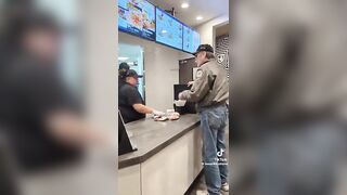 Male Karen Slaps Fast Food Worker.