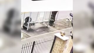 Tough Guy beats an Elderly Woman to near Death at the Bus Stop