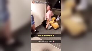 Transgender Girl Kicking Girls Ass gets Bit in the Private Parts She still Has