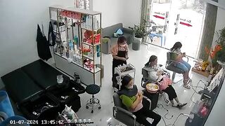 Ladies Relaxing at Salon in Vietnam Crushed by Truck who Hit a Motorcycle in the Street