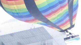 Hot air balloon slams into casino in California