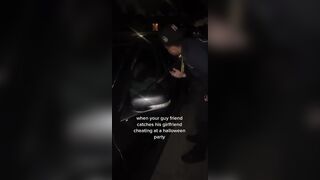 Caught Cheating out in Car with her Bf's Friend and then She Smiles about It