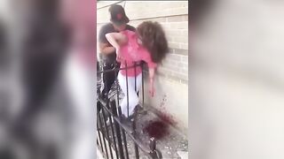 Lady in NYC is Impaled by Iron Fence..Appears to be Still Alive