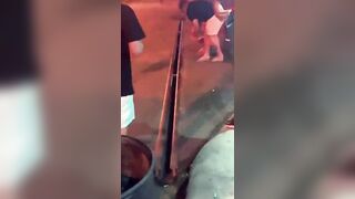 Video shows Brazilian Woman Collapse after being Stabbed outside Bar, She went out Fighting