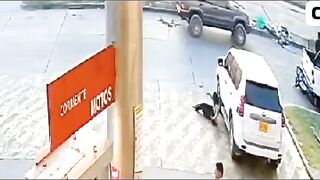 Hitman Shoots Girl on Back of Motorcycle as her Boyfriend Runs