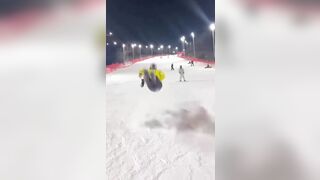 Brutal Skiing Accident takes Man Out