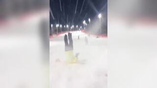 Brutal Skiing Accident takes Man Out