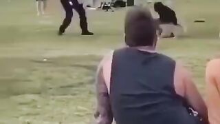 Couple on Picnic get a Surprise Show from Crazy Girls vs Cops