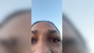 Man records a chase with police as they are required to wait until he runs out of gas