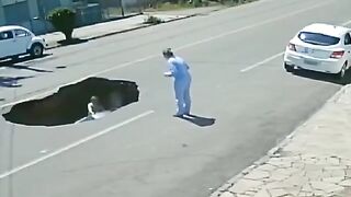 That is not a Shadow, that's a Hole in the Road..Watch This