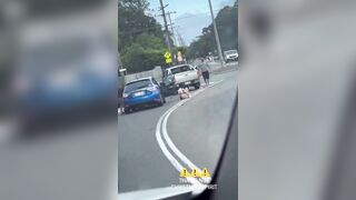 Road Rage Man Breaks both Legs of Female Passenger then Leaves the Scene?