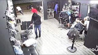 Cali, Colombia..Barber is Shot Multiple Times in the Head in Front of Entire Barbershop
