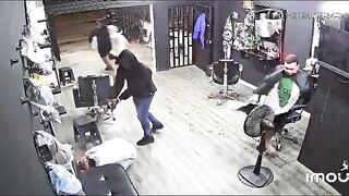 Cali, Colombia..Barber is Shot Multiple Times in the Head in Front of Entire Barbershop