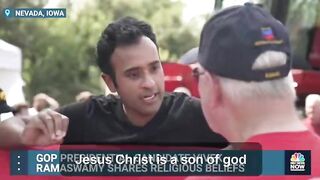 VIVEK IS DEMONIC: "Jesus is A son of God but Jesus is not THE son of God. Jesus is A way to heaven but not THE way to heaven."