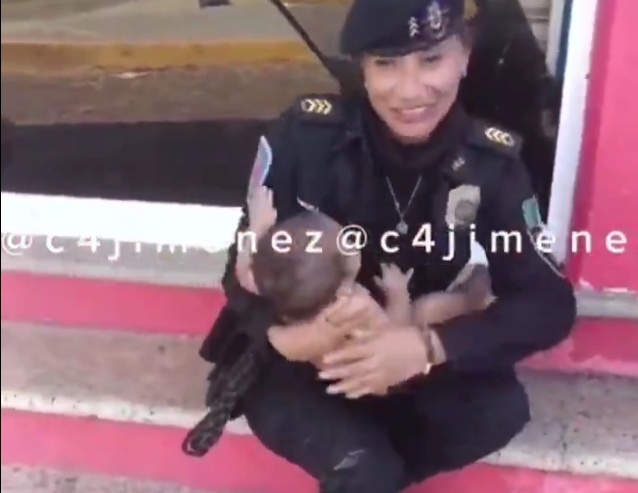 Hero: Mexico City police officer breastfed a baby who had gone two days without eating in Acapulco.