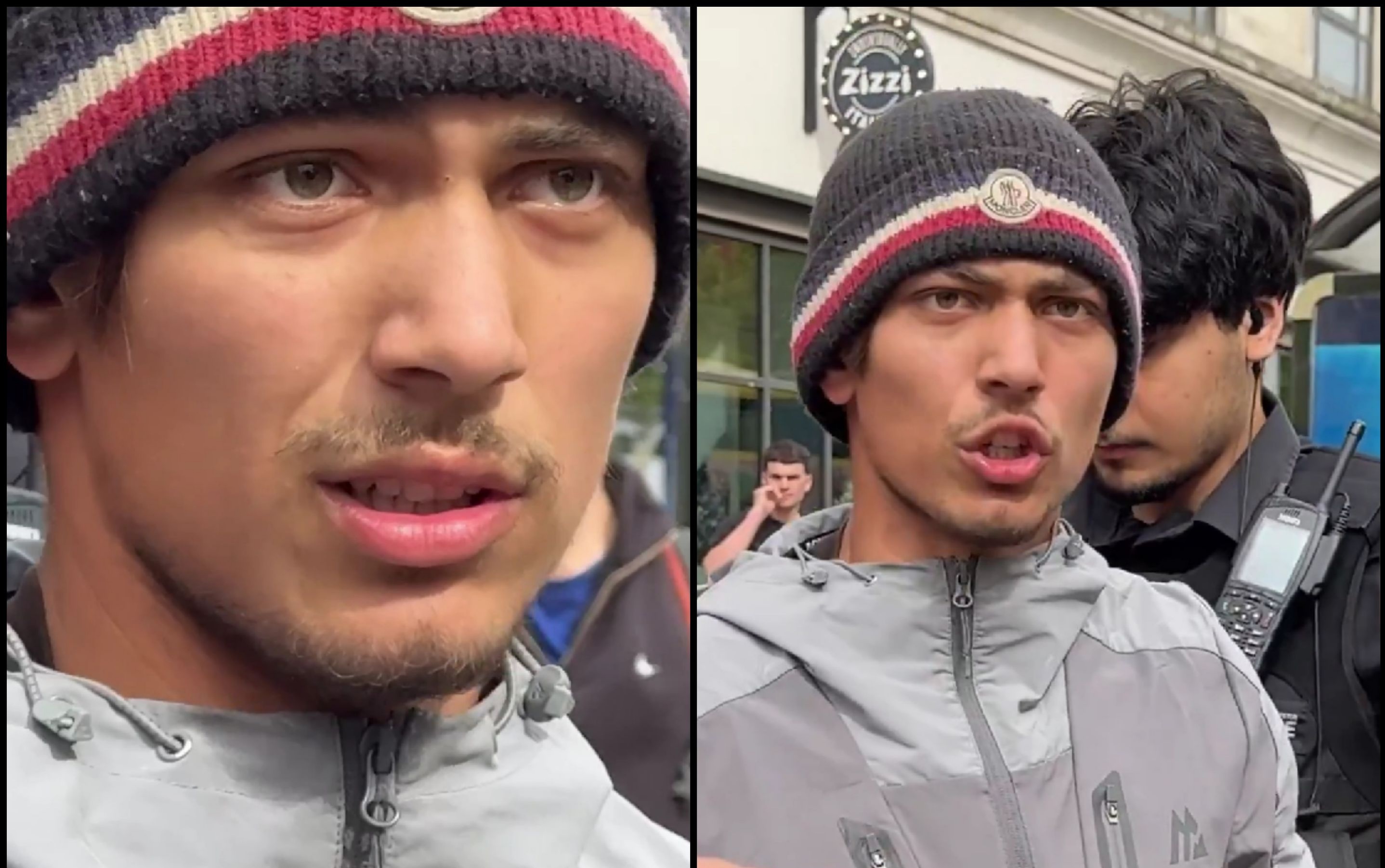 Man throws rocks in Manchester then gets twisted up