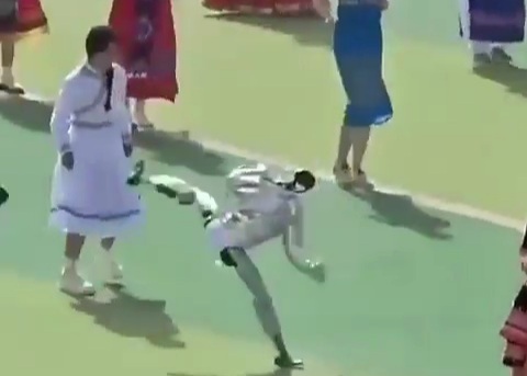 In China, a robot went out of control and nearly injured dancers