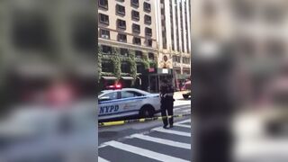 Suicide Ends with Man Splattering All Over the Sidewalk in front of Police