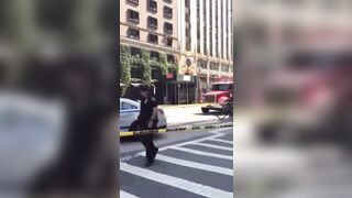 Suicide Ends with Man Splattering All Over the Sidewalk in front of Police