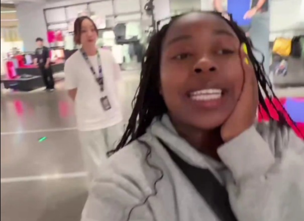 A black American from Tennessee went on a trip to visit Shanghai, China She shows in a retail store, a worker is assigned to follow her around and make sure she doesn’t steal anything